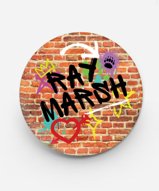 R.M. Graffiti Button